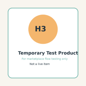 H3 Temporary Marketplace Test Product